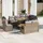 vidaXL Garten-Sofagarnitur 9-tlg. Loungeset beige