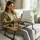 Relaxdays Laptoptisch für Bett & Couch, klappbarer Betttisch, höhenverstellbar, Betttablett, Metall, Dunkelbraun/schwarz