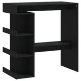 vidaXL Bartisch mit Regal Schwarz 100x50x101,5 cm Holzwerkstoff