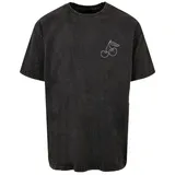 MERCHCODE T-Shirt MERCHCODE "Merchcode Herren Cherry Acid Washed Oversize Tee", Damen, Gr. 4XL, schwarz, 100% Baumwolle, bedruckt, oversize, Rundhals, Shirts T-Shirt