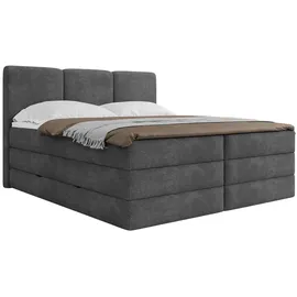 Roller Boxspringbett 160 x 200 cm H2 Anthrazit