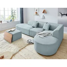 otto home Sofa-Eckelement OTTO HOME "Alesund", blau (petrol), B:182cm H:84cm T:100cm, Cord (100% Polyester);Filzoptik (100% Polyester), Polsterelemente, als Einzelteile oder Modulteil