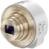 Sony Cyber-Shot DSC-QX10 [18.2MP, 10-fach opt. Zoom, 2,3", Smartphone-Adapter] weiß (Wie neu, keine Gebrauchsspuren / mindestens 1 JAHR GARANTIE)