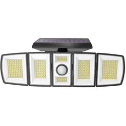 Solarprojektor mit Detektor 1000LM Schwarz Lumisky