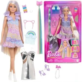 Barbie Fun & Fancy Puppe mit Accessoires, Modepuppe mit extra langem blondem Haar und 2 Looks
