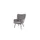byLIVING Sessel Uta Cord 72 x 97 x 80 cm Grau mit Hocker