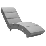 CASARIA Relaxliege London Webstoff 186 x 89 x 55 cm Grau mit Liegeposition