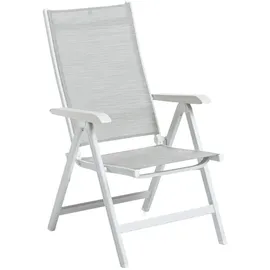 Kettler Basic Plus Gartenstuhl 61 x 61 x 109 cm weiß matt/hellgrau