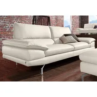 CALIA ITALIA 3-Sitzer Dave, italienisches Designsofa, mit erstklassigem Sitzkomfort, in zwei Lederqualitäten und toller Detailverarbeitung weiß