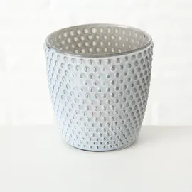 Boltze Windlicht Patty Glas Grau
