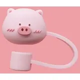 Pink Pig Strohabdeckung für Stanley Becher mit einem Fassungsvermögen von 102 ml und 850 ml, 8 mm Silikon-Trinkhalm-Abdeckkappe für Stanley-Becher-Zubehör, Strohhalmkappenstopper für wiederverwendbare