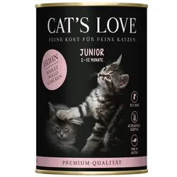 CAT'S LOVE Nassfutter Katze Junior Huhn 24x400 g