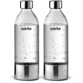 Aarke PET-Flasche 2 x 0,8 Liter silber