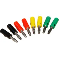 McPower Bananenstecker-Set 4mm, Querloch, Druckfeder, 4 Farben, 8-teilig