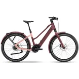 Winora iRide Pure R5f Bosch 400Wh Elektro Trekking Bike Red Velvet matte/Rose Tan matte | 27.5" Damen Trapez 40cm