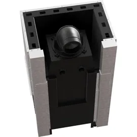 Kratki Kamineinsatz REGNOR 680/280 Stahl Schwarz/Abdeckplatte Glas