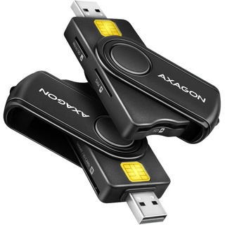 AXAGON CRE-SMP2A USB Smart Card & SD/microSD/SIM Card PocketReader