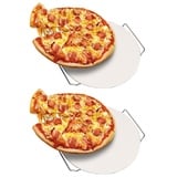 Mojawo Wasserkessel 2er Pizza Steinplatte Pizzaplatte Brotbackplatte Pizzateller Ø33cm