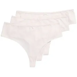 Ulla Popken Damen große Größen Übergrößen Plus Size Strings, 3er-Pack, Basic hell beige 54+ 838637670-54+ - 54-56