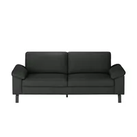 Max Schelling Ledersofa mit Winkelfüßen Maximum , schwarz , Maße (cm): B: 184 H: 86 T: 97.0