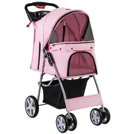 Costway Hundewagen 15 kg Pink
