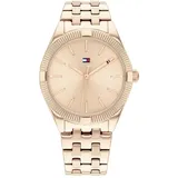 Tommy Hilfiger Analog Quarzuhr für Damen mit Rotgoldfarbenes Edelstahlarmband - 1782551