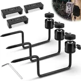 cersaty® 3 STK Wildkamera Halterung Set, 360° Wildkamera Baumschraube Haltbare Baumstativ mit 3 STK Handy-Clip für Wildkamera, Jagd, Überwachungskamera