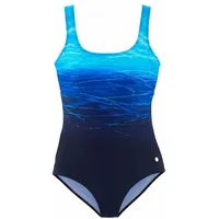 LASCANA Badeanzug mit Batikprint und Shaping-Effekt LASCANA blau-bedruckt Gr.36 Cup B