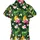 King Kameha Hawaii-Bluse Pineapple Flowers Petrol XL