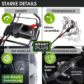 BRAST Benzin Rasenmäher 22224 ESTART 5,2 kW (7 PS)