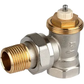 RESIDEO Thermostatventilkörper SX Messing vernickelt Eck kurz 1/2 Zoll