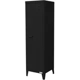 ML-Design Aktenschrank Hoch, 38x38x137,5 cm Schwarz, Stahl, Freistehender