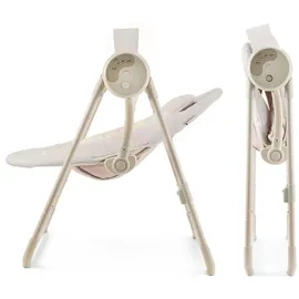 Kinderkraft elektrische Babywippe SWINGEE – 5 Schaukelstufen – Timer – Musik – verstellbar & faltbar – nur 3,7 kg – Beige - Beige