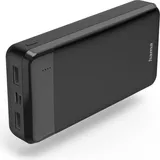 Hama Power Pack Eco Power 20, 20000mAh, Ausgänge: 1x USB-C, 2x USB-A, Schwarz Schwarz