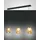 Fabas Luce Gisella 3-flg. 60 cm Metall und geblasenes Glas amber