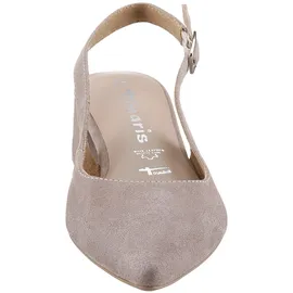 TAMARIS Damen Sling Pump mit Blockabsatz Leder, beige, 40 EU
