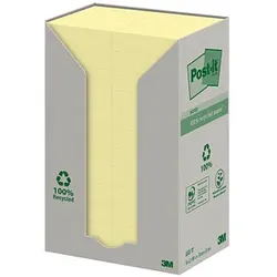 Post-it® Recycling Notes Haftnotizen 653-1T gelb 24 Blöcke