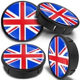 SkinoEu 4 x 60mm Universal UK Union Jack Flagge Fahne Alufelgen Nabenkappen Felgen Kappen Felgendeckel Radkappen Radnabendeckel Nabendeckel Felgenkappen CX 62