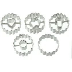 Dr. Oetker 5-tlg. Mini Linzer Set Ausstechformen Edelstahl