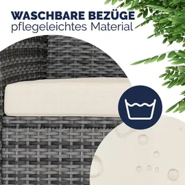 CASARIA Gartenbank 145 x 58 x 87 cm Grau