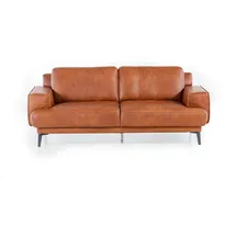 W.Schillig Couch Lederbezug 2-Sitzer Braun