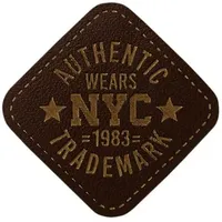 Mono-quick Mono Quick Mono-Quick Aufnäher Leder Authentic Wears NYC 1 Stück, Anzahl, Applikationen, Schwarz
