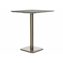 COCO Maison Brest Bartisch Marble Light Grey Gold 75x75cm