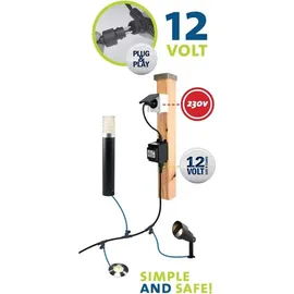Garden Lights Strahler Polyresin 12v 190lm 3W Grau