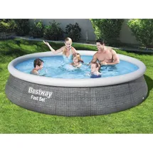 BESTWAY Fast Set Pool-Set mit Pumpe Aufblasbar 396x84 cm