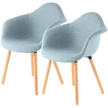 Kayoom Polsterstuhl »Stuhl Winston 325 2er-Set, weiche Sitzfläche aus Schaumstoff« (Set) 2 Stk.attraktiv, Holzbeine, weiche Sitzfläche aus Schaumstoff Kayoom blau