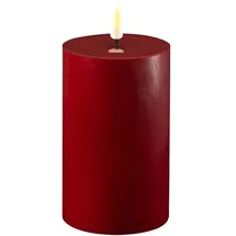 Deluxe Homeart LED Stumpenkerze 12,5 cm Ø 7,5 cm bordeaux