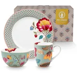 Pip Studio Blooming Tales Fantasy Blue Frühstücksset 3-tlg. blau
