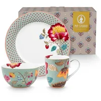 Pip Studio Blooming Tales Fantasy Blue Frühstücksset 3-tlg. blau