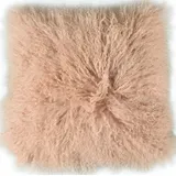 Kuhfelle Online & Nomad Tibet Lammfell Sitzauflage Stuhlkissen aus echtem Tibet Lammfell 40 x 40 cm Schaffell AuflageSchwarz, Weiß & Grau (Rosa)